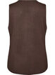 Mouwloze breisel vest met decoratieve knopen, Bruin, Packshot image number 1