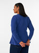 Jersey blouse met een geribde textuur en een A-lijn pasvorm, Blauw, Model image number 2