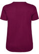 T-shirt van biologisch katoen met velourstekst, Paars, Packshot image number 1