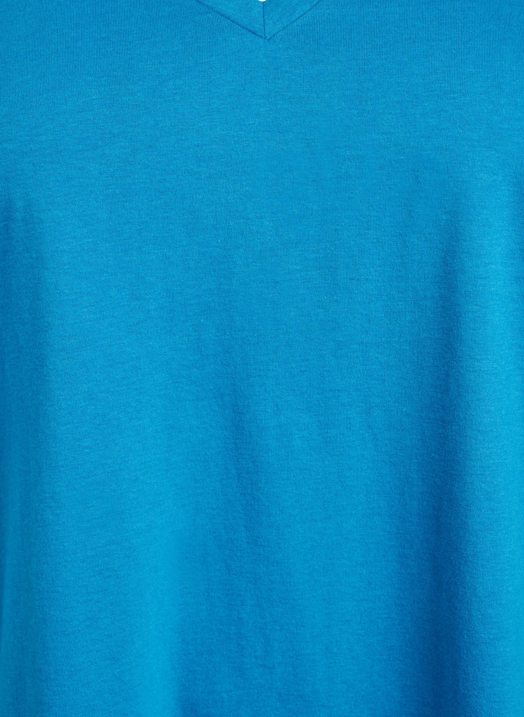 Zizzi T-shirt met V-hals, Blauw, Packshot image number 2