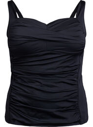 Tankini met draperingen, Zwart