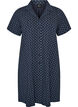 Katoenen nachtjapon met knoopsluiting, Blauw, Packshot image number 0