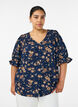 Shirtblouse met 1/2 mouwen, Blauw, Model image number 0