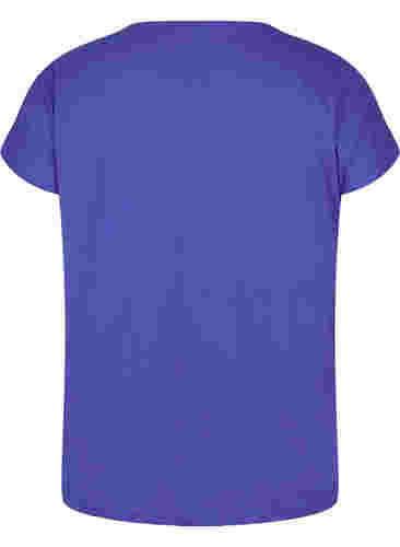 T-shirt met mix van katoen, Dazzling Blue, Packshot image number 1