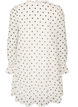 Viscose jurk met ruches en doorschijnende mouwen, Wit, Packshot image number 1