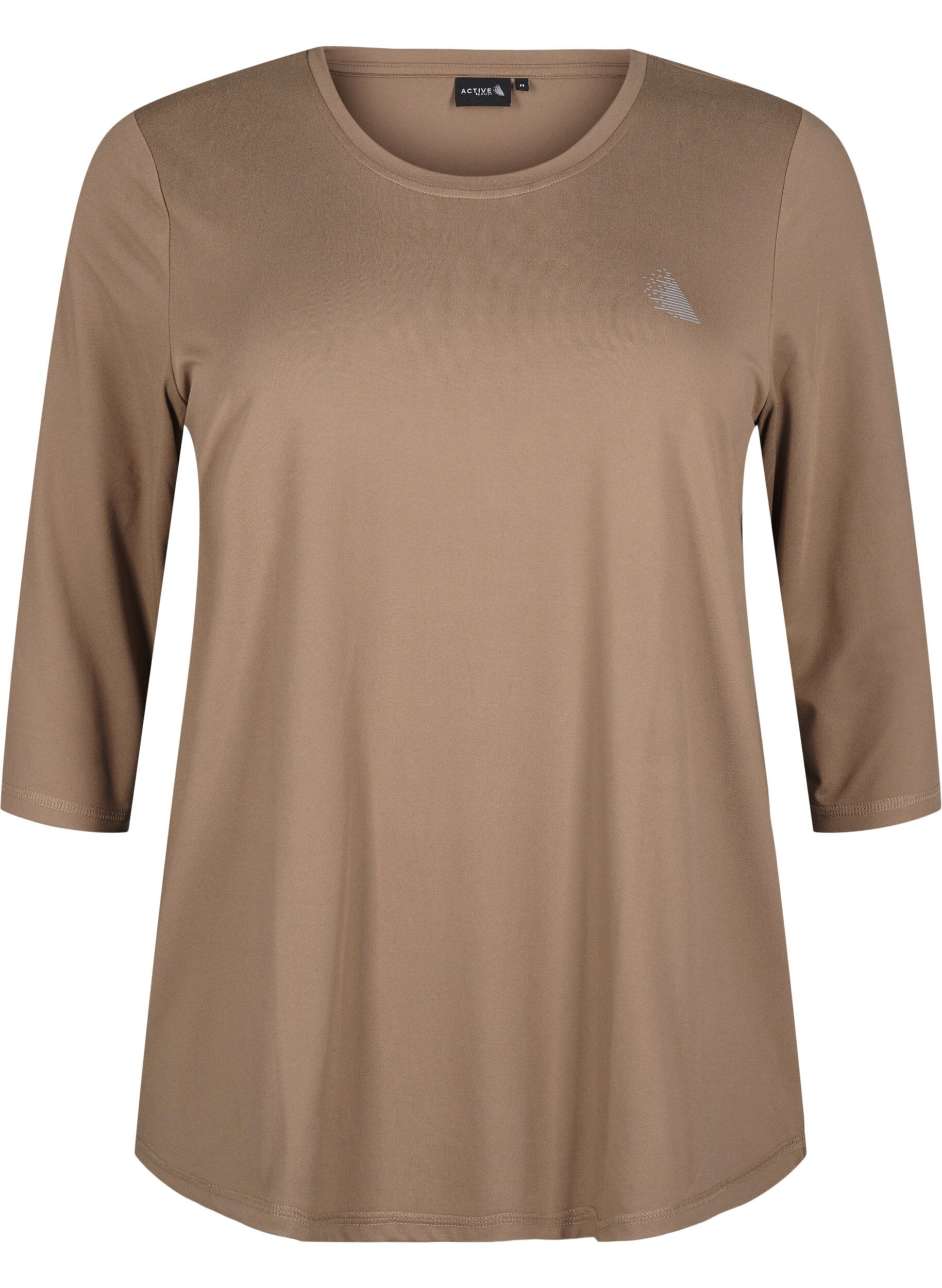 Zizzi Training blouse met 3/4 mouwen, Beige, Packshot image number 0