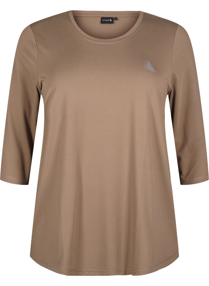 Training blouse met 3/4 mouwen, Beige, Packshot image number 0