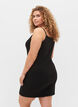 Lang basic katoenen topje, Zwart, Model image number 2