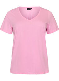 T-shirt met V-hals, Roze