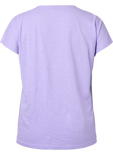 Katoenen t-shirt met bladprint, Lavender C Leaf, Packshot image number 1