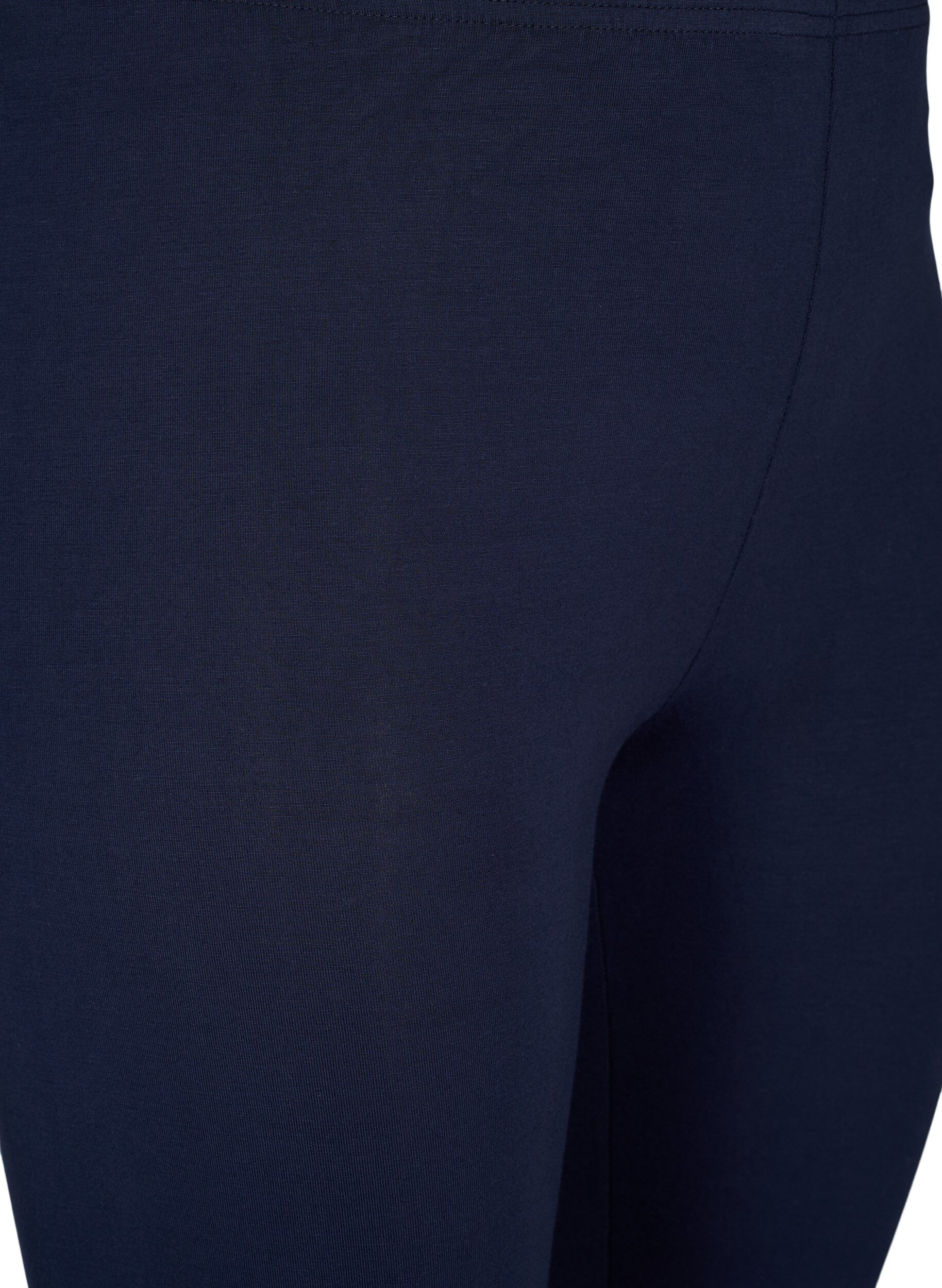 ZizziBasic 3/4 legging in viscose, Blauw, Packshot image number 2