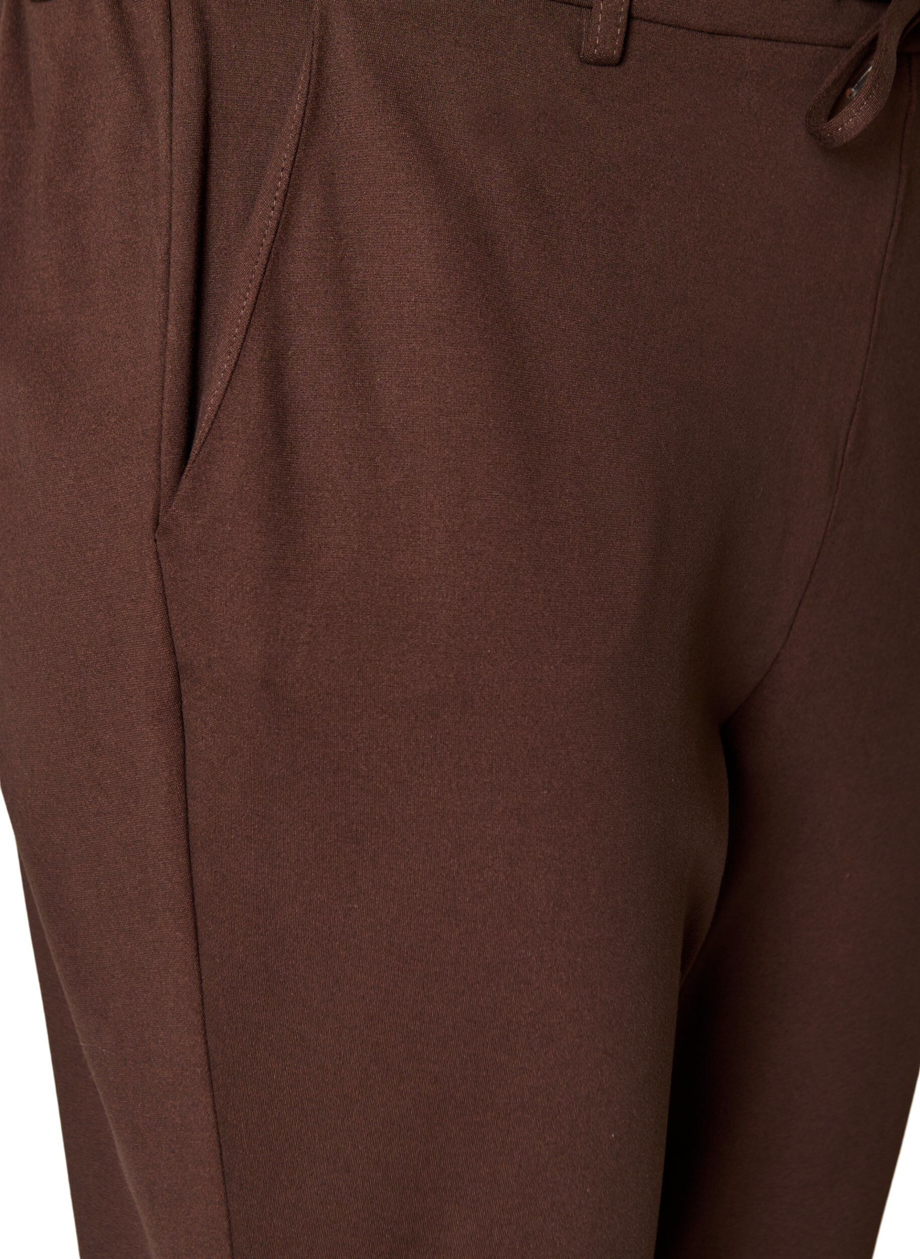 ZizziCropped Maddison broek, Bruin, Packshot image number 2