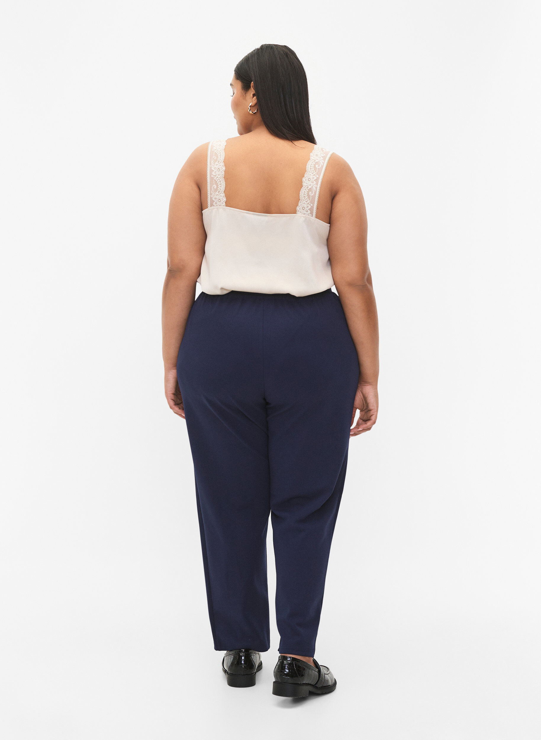 Zizzi Broek met rechte pasvorm, Blauw, Model image number 1
