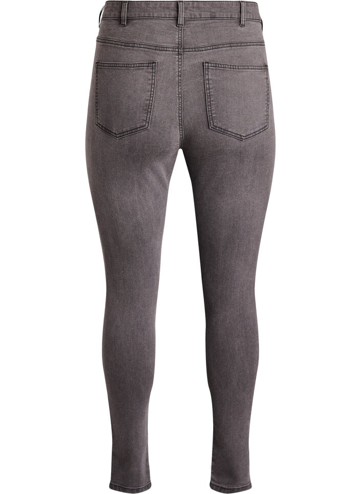 Amy super slim fit jeans met hoge taille, Grijs, Packshot image number 1