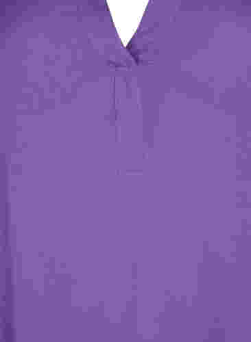 Tuniek van viscose met v-hals, Deep Lavender, Packshot image number 2