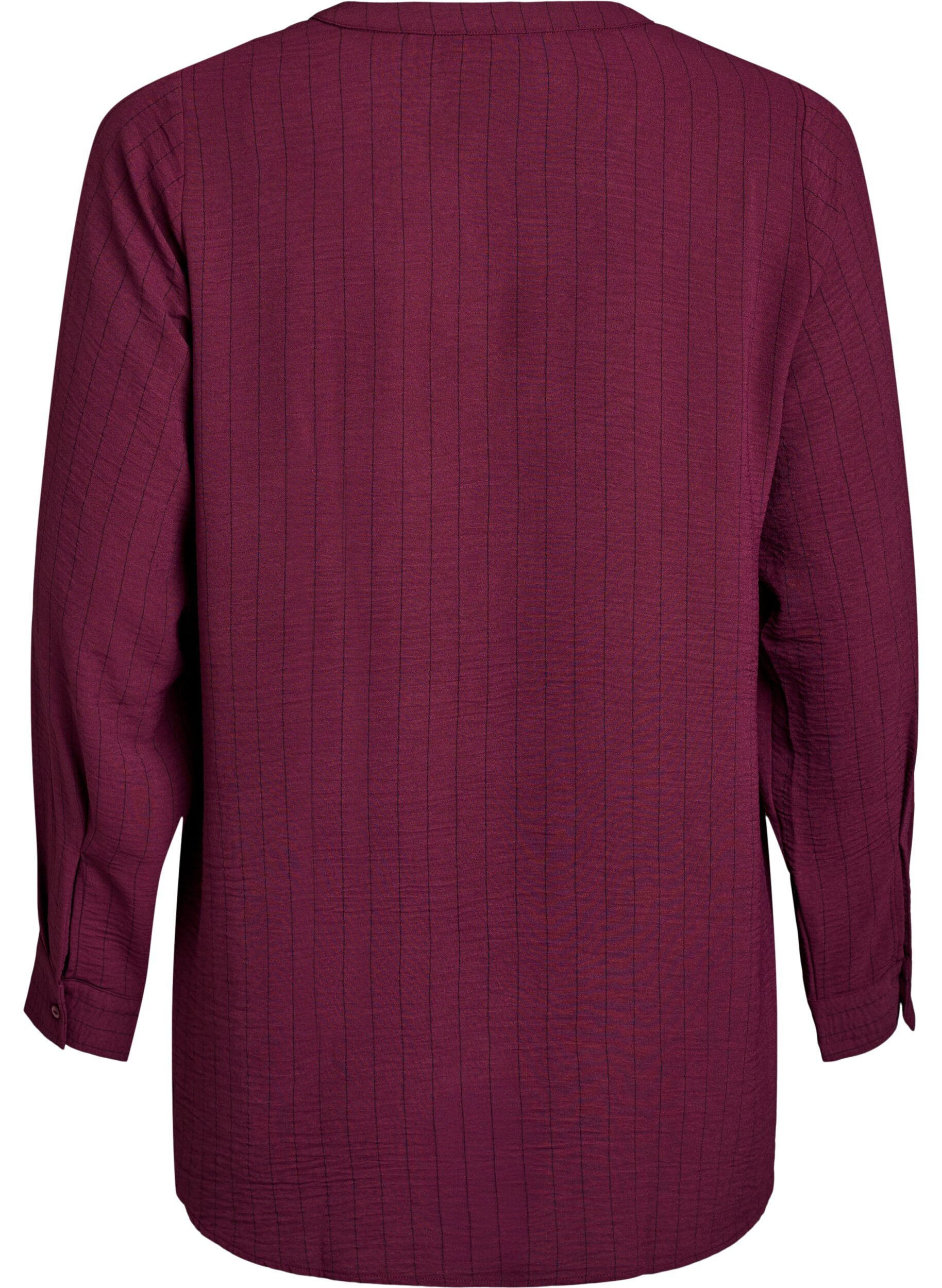 Zizzi FLASH - Streepjes overhemdblouse, Rood, Packshot image number 1