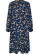 Midi-jurk met smock en decoratieve knopen, Blauw, Packshot image number 0