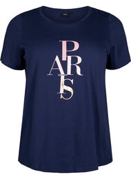 Katoenen T-shirt met tekstopdruk, Medieval B. w. Paris