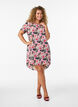 Jurk met print en korte mouwen, Roze, Model image number 1