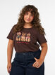 Kerst T-shirt van biologisch katoen, Bruin, Model image number 0