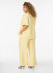 Losse broek met elastische tailleband en zakken, Geel, Model image number 1