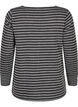 Blouse met ronde hals en gestreept patroon, Black Stripe, Packshot image number 1