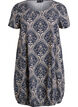 Katoenen jurk met korte mouwen en print, Blauw, Packshot image number 0