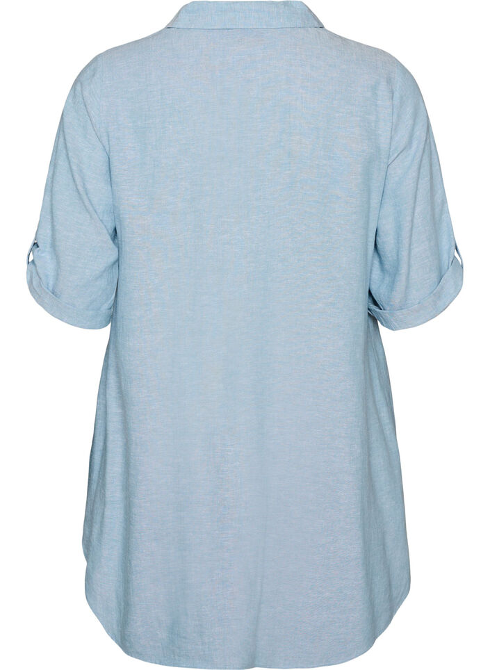 Tuniek van linnen en viscose met A-vorm, 2462, Packshot image number 1