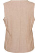 Gestreepte vest in linnen en viscose, Beige, Packshot image number 1