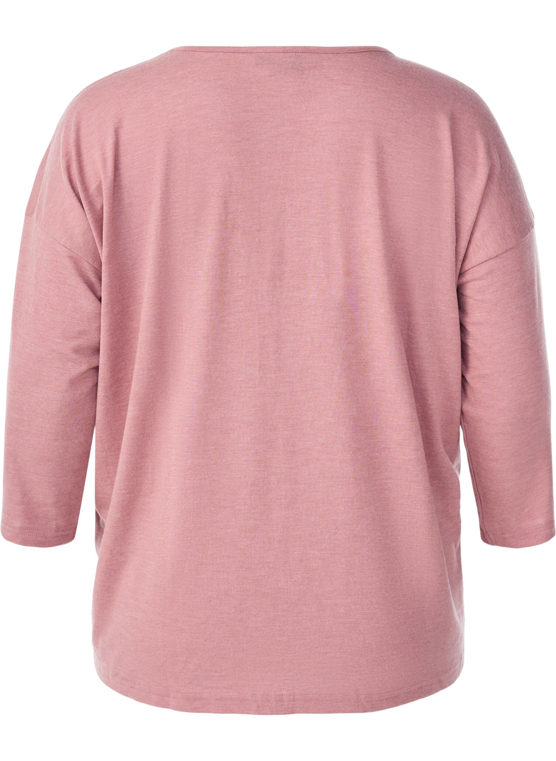 ZizziJersey blouse met 3/4 mouwen, Rood, Packshot image number 1