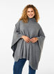 Poncho met hoge hals, Medium Grey Melange, Model image number 0