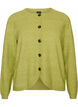 Cardigan met knopen en een ronde voorkant, Groen, Packshot image number 0