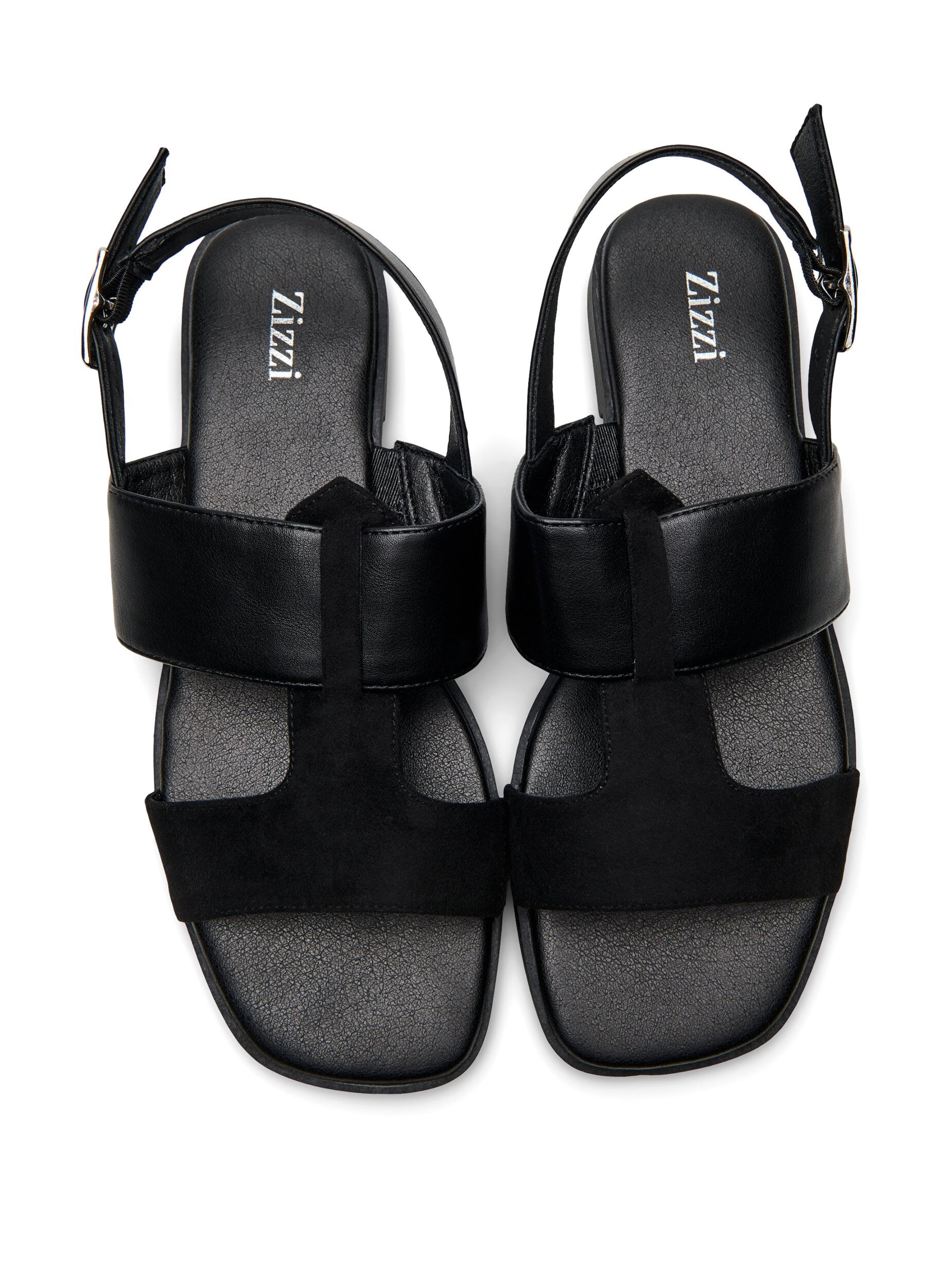 Zizzi Wide fit - Sandalen met brede banden, Zwart, Packshot image number 2