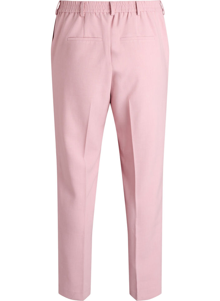 Op maat gemaakte broek met een hoge taille en straight-fit, Roze, Packshot image number 1