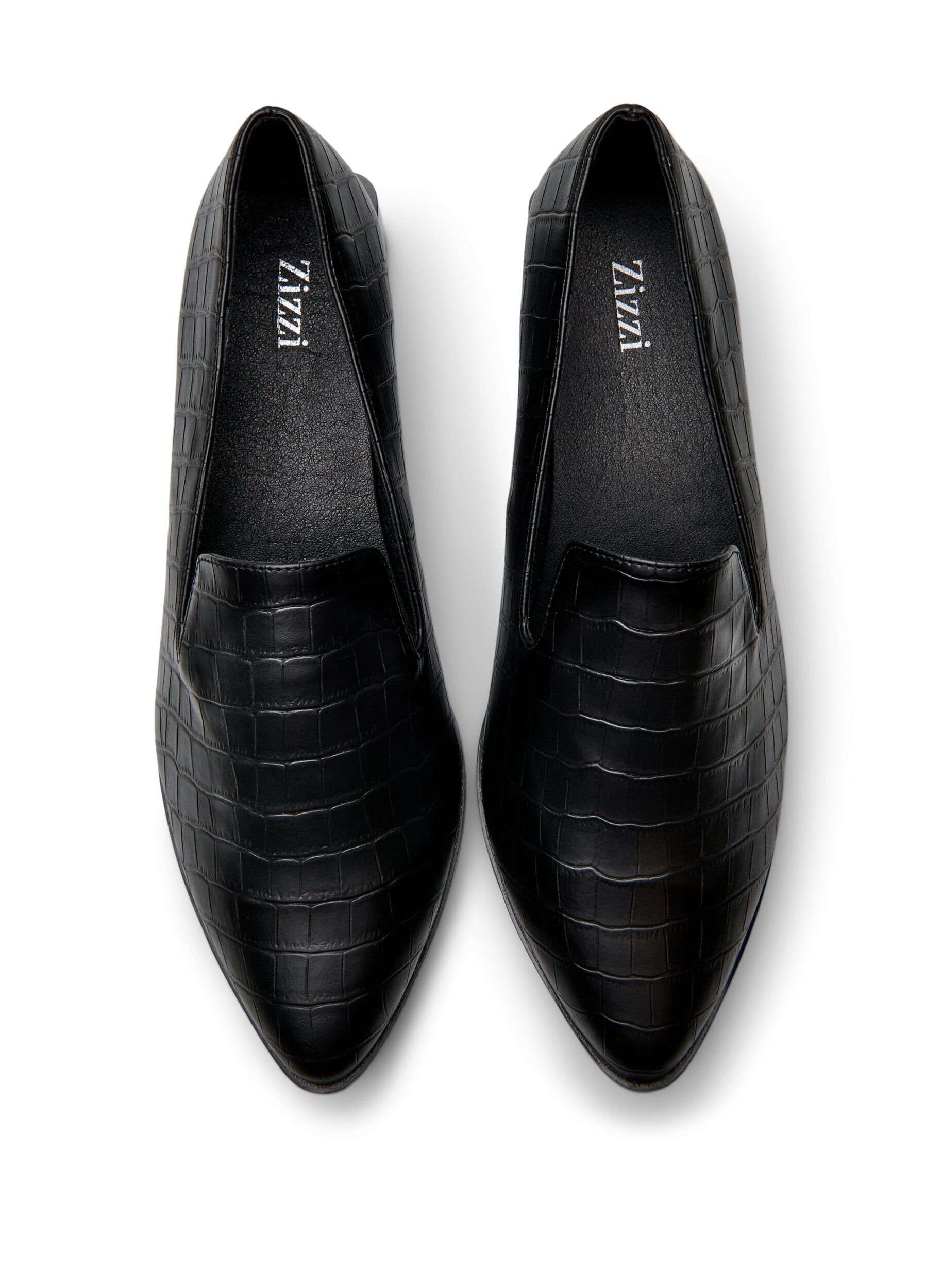 Zizzi Wide fit - Loafers met glitter, Zwart, Packshot image number 2