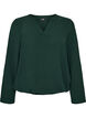 Blouse met ballonsilhouet en V-hals, Groen, Packshot image number 0