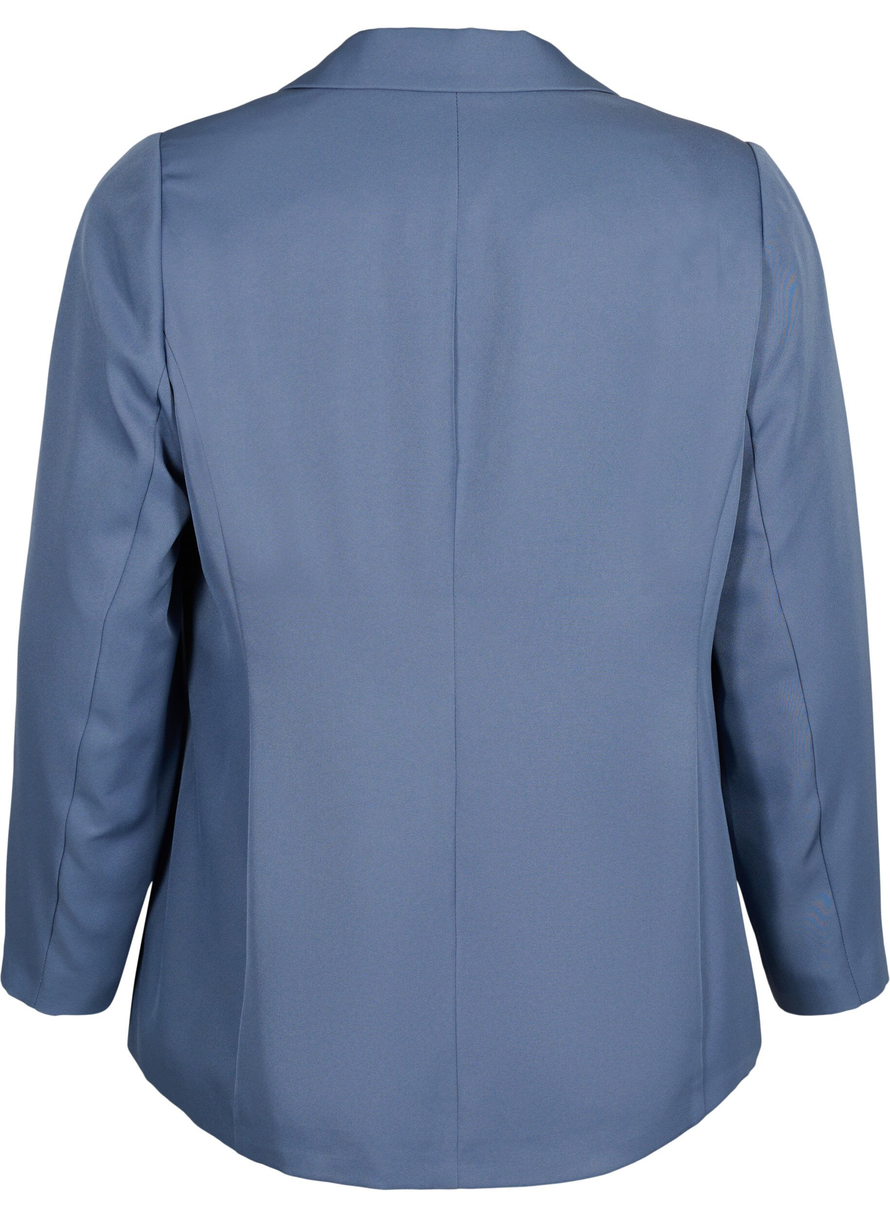 Zizzi FLASH - Eenvoudige blazer met knoop, Blauw, Packshot image number 1