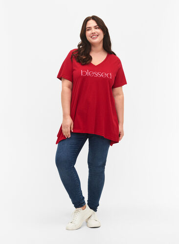 Katoenen t-shirt met korte mouwen, Barbados Cherry BLES, Model image number 2