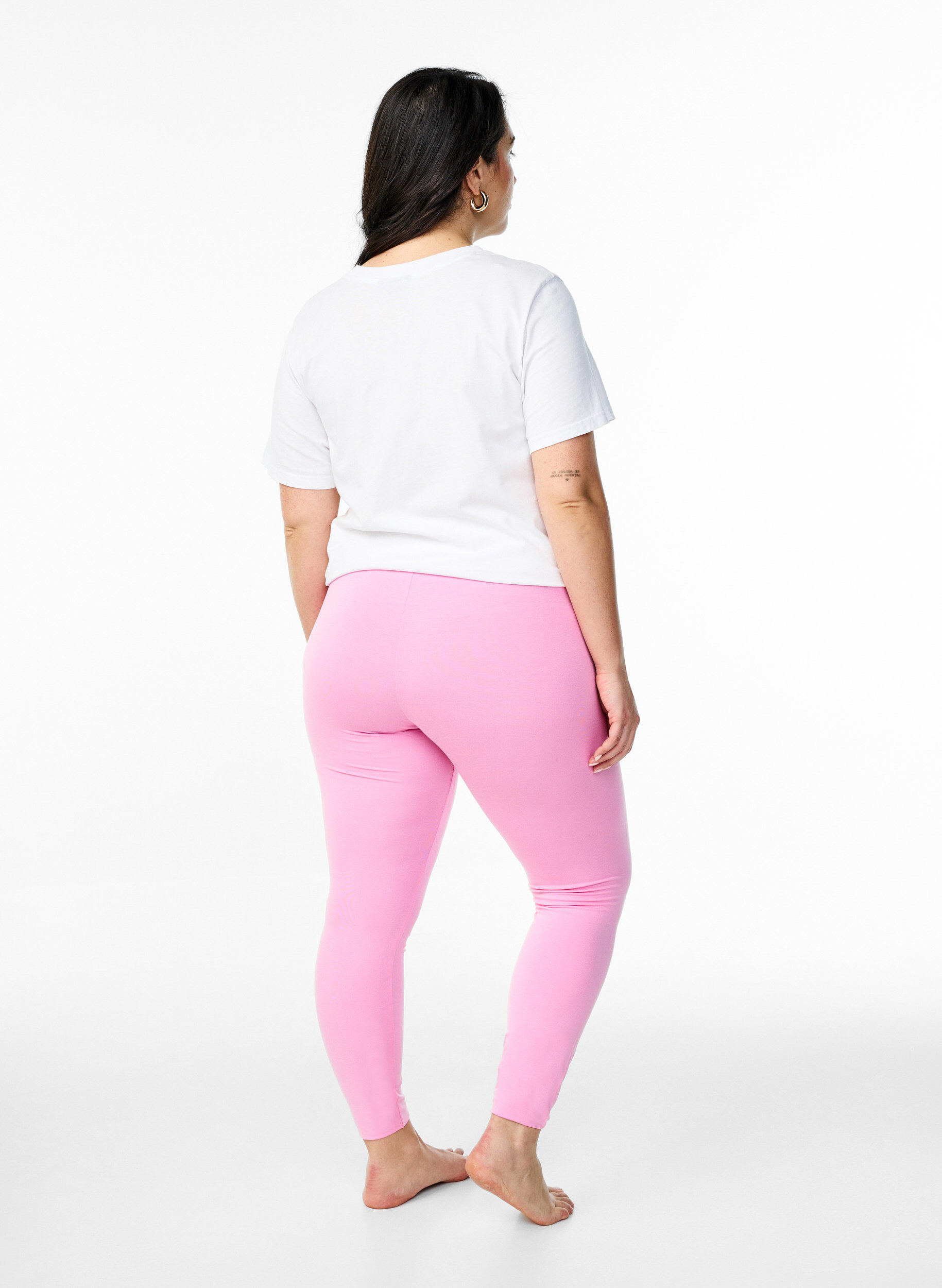 ZizziBasisleggings met extra lengte, Roze, Model image number 2