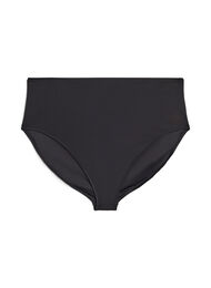 Solidkleurige high-waist bikinibroekje, Zwart