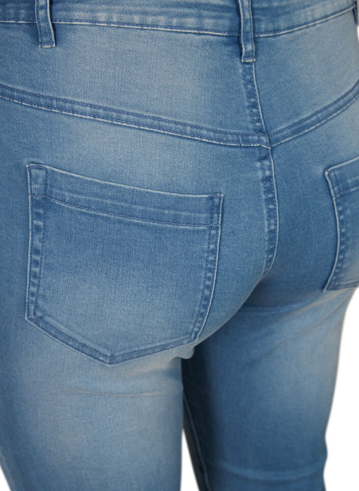 Amy capri jeans met hoge taille en super strakke pasvorm, Blauw, Packshot image number 3