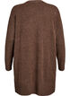 Geribd gebreid vest met zakken, Bruin, Packshot image number 1
