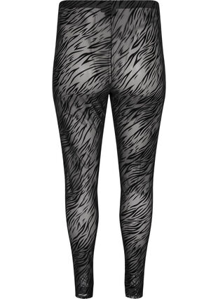 Gedessineerde mesh legging, Black Tiger AOP, Packshot image number 1