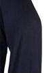 Lang gebreid vest in viscosemix, Blauw, Packshot image number 2