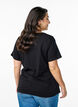 T-shirt met decoratieve details, Zwart, Model image number 2