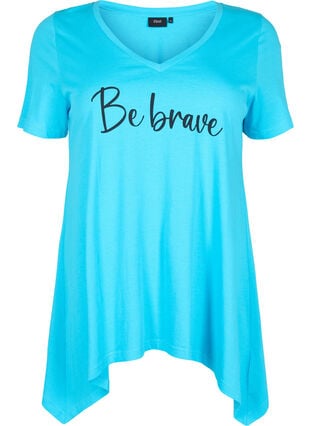 Katoenen T-shirt met korte mouwen, Blue Atoll W. Be, Packshot image number 0
