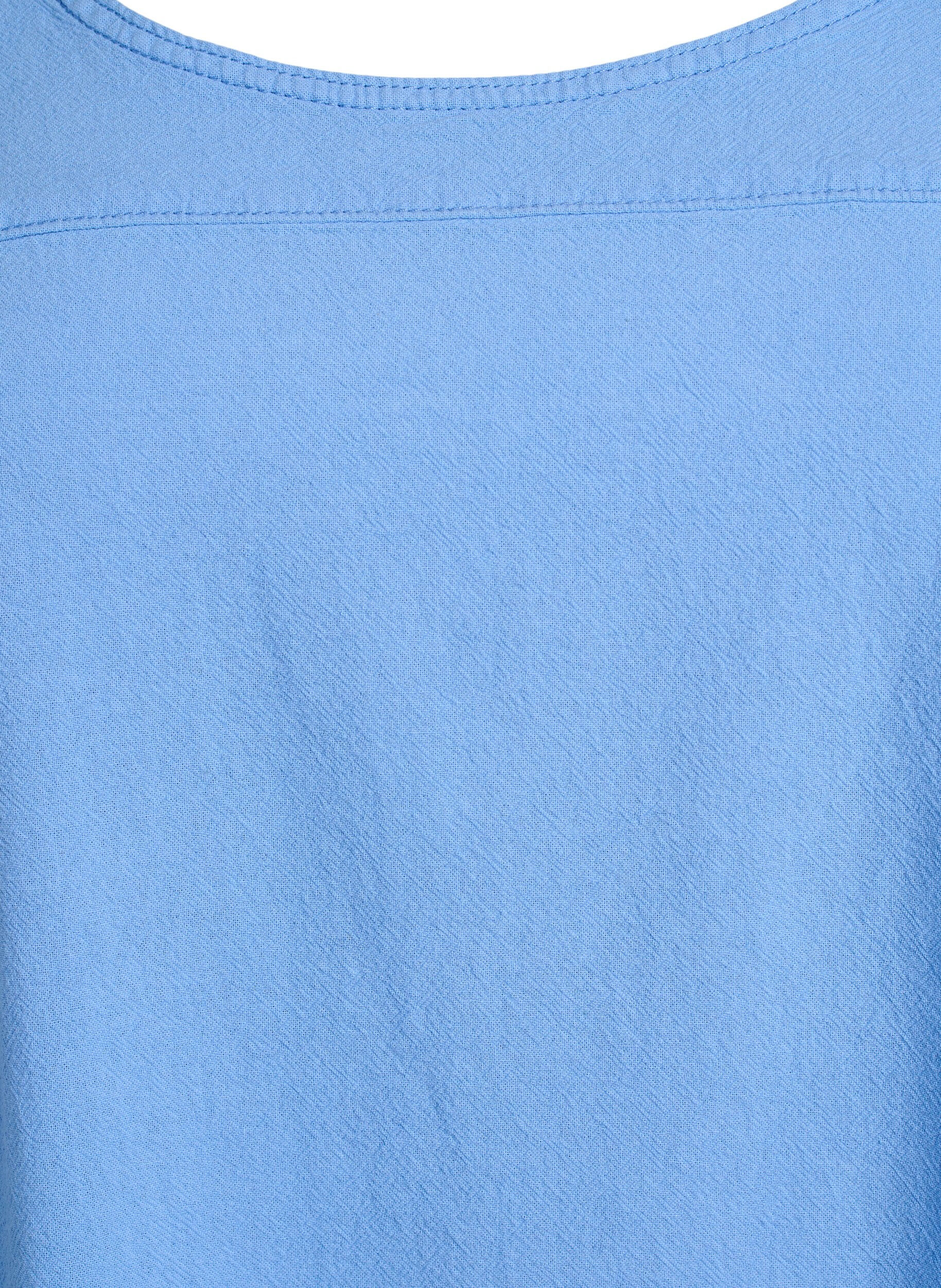 Zizzi Katoenen jurk met korte mouwen, Blauw, Packshot image number 2