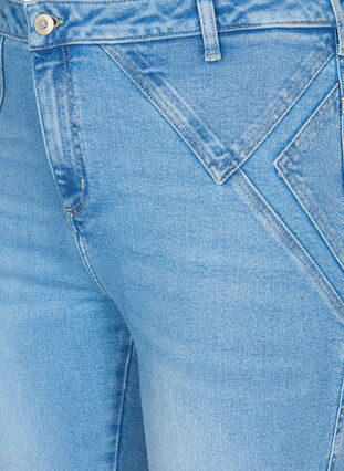 Super slim Amy jeans met opvallende stiksels, Light blue, Packshot image number 2