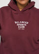 Hoodie met borstprint, Rood, Model image number 3
