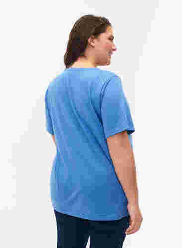 FLASH - T-shirt met v-hals, Ultramarine, Model image number 1